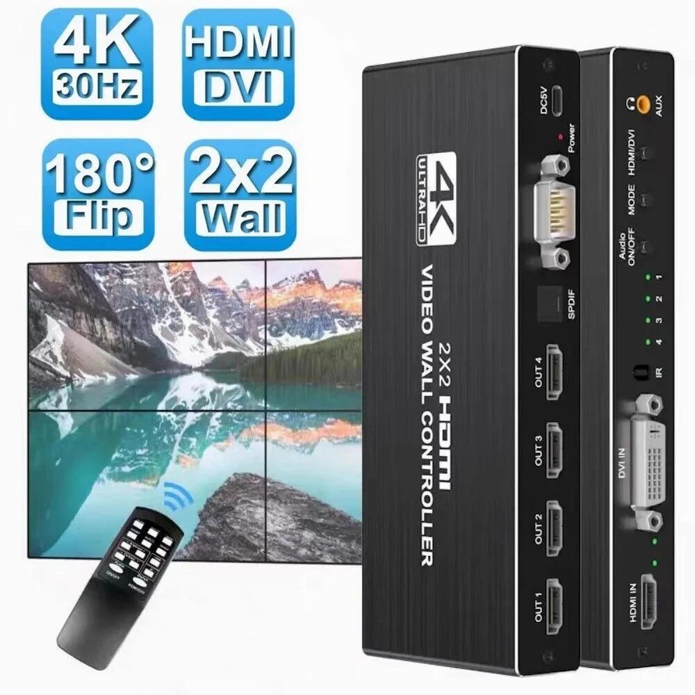 4K HDMI   Ʈѷ, 2x2 HDMI DVI   μ, Ƽ  ũ μ ö̼, 1X2, 1X4, 1X3, 2X1, 3x1, 4X1